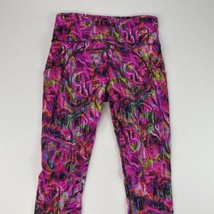 Lululemon Fast Free Tight Hyper Flow Pink 25" Womens Size 8 Leggings